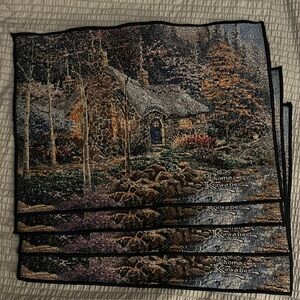 Thomas Kinkade Woven Tapestry Placemats – Set of 4